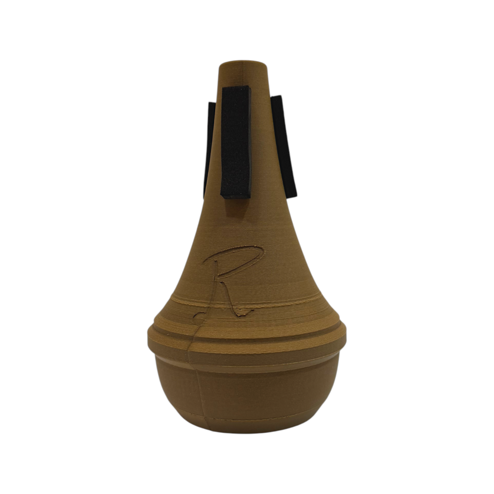 Sordina Straight para trompeta musicRioja – vista frontal, fabricación en madera